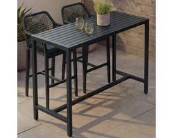 Statafel Buiten - Bartafel Tuin - Terras Ontspanning - Verstelbare Voetdoppen - 105x130x65cm - Groen