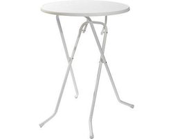 Statafel / Hangtafel Wit Ø 85 cm – Inklapbaar, Horeca Kwaliteit