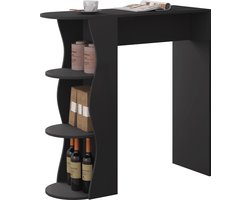 Statafel - Keukeneiland - Bartafel Keuken - Staantafel - Barkast Stapelbaar - Voor Binnen & Buiten - 110X107X40 Cm - Zwart