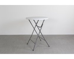 Statafel - Kunststof - Metaal -  ø80x110 cm - staan tafel - partytafel - cocktailtafel - hoge staan tafel - breed blad - horeca evenementen