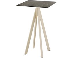 Statafel Midnight Marble Infinity Zand Frame HPL 70x70cm - Giga Meubel