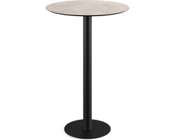 Statafel Moonstone Urban Zwart Frame HPL Ø70cm - Giga Meubel