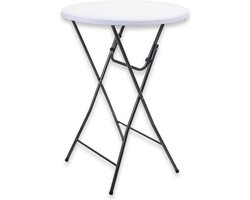 Statafel - Partytafel - Hangtafel - Inklapbaar - 80cm x 110cm - Feest - - Wit/Grijs