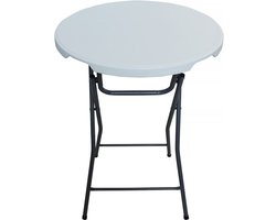 Statafel rond party tafel inklapbaar plastic Ø 80 cm "Lili" - Wit