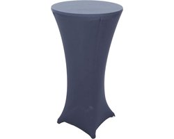 Statafel Set - Bistro Tafel - Feestelijk Gebruik - Inclusief Afneembare Hoes - Diameter 60 cm - Antracietgrijs
