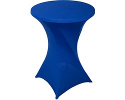 Statafelrok Blauw – ∅80-85 x 110 cm – Stretch – Tafelrok voor Statafel – Geschikt voor Horeca Evenementen | Sta Tafel Hoes | Staantafelhoes | Cocktailparty | Trouwerij