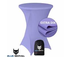 Statafelrok Lavendel – Extra Dik & Sterk – ∅80-85 x 110 cm – Tafelhoezen voor Statafel – Met Opbergtas – Partytafel Tafelrok – Luxe Stretch Stof - 1 stuks Statafelhoes - Sta Tafel Hoes - Staantafelhoes – Bruiloft - Feest & Decoratie - Blue Serval