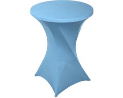 Statafelrok Licht Blauw / Baby Blauw – ∅80-85 x 110 cm – Stretch – Tafelrok voor Statafel – Geschikt voor Horeca Evenementen | Sta Tafel Hoes | Staantafelhoes | Cocktailparty | Trouwerij