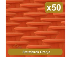 Statafelrok oranje 80 cm per 50 - tafelrok voor statafel - Statafelhoes - Bruiloft - Cocktailparty - Stretch Rok - Set van 50