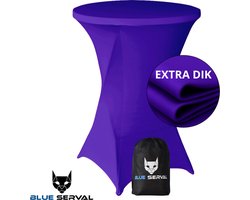 Statafelrok Paars – Extra Dik & Sterk – ∅80-85 x 110 cm – Tafelhoezen voor Statafel – Met Opbergtas – Partytafel Tafelrok – Luxe Stretch Stof - 1 stuks Statafelhoes - Sta Tafel Hoes - Staantafelhoes – Bruiloft - Feest & Decoratie - Blue Serval