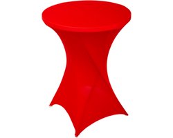 Statafelrok Rood – ∅80-85 x 110 cm – Stretch – Tafelrok voor Statafel – Geschikt voor Horeca Evenementen | Sta Tafel Hoes | Staantafelhoes | Cocktailparty | Trouwerij