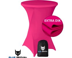 Statafelrok Roze – Extra Dik & Sterk – ∅80-85 x 110 cm – Tafelhoezen voor Statafel – Met Opbergtas – Partytafel Tafelrok – Luxe Stretch Stof - 1 stuks Statafelhoes - Sta Tafel Hoes - Staantafelhoes – Bruiloft - Feest & Decoratie - Blue Serval