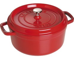 Staub Braadpan / Cocotte - Kersenrood - ø 24 cm / 3.8 liter