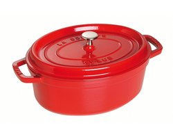 Staub Braadpan Ovaal Cocotte Kers - ø 27 cm / 3.2 liter