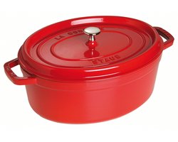 Staub Braadpan Ovaal Cocotte Kers - ø 31 cm / 5.5 liter