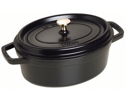 Staub Braadpan Ovaal Cocotte Zwart - ø 27 cm / 3.2 liter