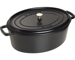 Staub Braadpan Ovaal Cocotte Zwart - ø 41 cm / 12 liter
