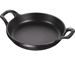 Staub Cast Iron Mini Baking Dish, Round, 11.5 cm, Matt Black, Made in France