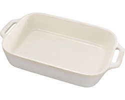 Staub Ceramic gratineerschaal 27x20cm ivory wit