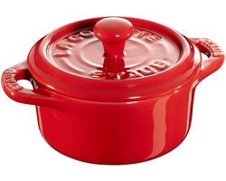 Staub Ceramique - Braadpan 10 cm - Kersenrood - Rond - Mini