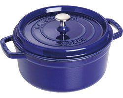 Staub cocotte - rond - 24 cm - donkerblauw