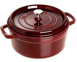 Staub cocotte rond 24cm bordeaux