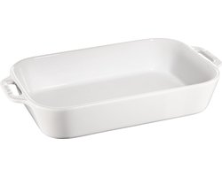 Staub Gratineerschaal - Rechthoekig - 34 x 24 cm - Wit