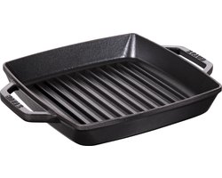 Staub Grillpan - 2 grepen - 23 x 23 cm - Zwart
