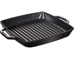 Staub - Grillpan 2 handgrepen 28x28cm zwart