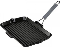 Staub - Grillpan met handvat - Gietijzer - 34 x 21cm - Zwart