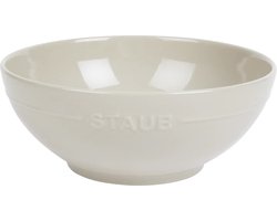 Staub keramieken schaal beige | Schaal van keramiek | Schaal | Keramische schaal | Ronde schaal | Saladeschaal | Fruitschaal | Serveerschaal