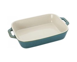 Staub Rechthoekige gratineerschaal 20 x 16cm - ancient turq