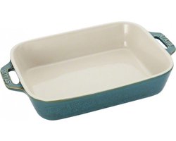 Staub Rechthoekige gratineerschaal 27 x 20cm - ancient turq