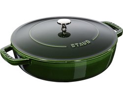 Staub sauteerpan met Chistera drop structure - 28 cm - basilicum