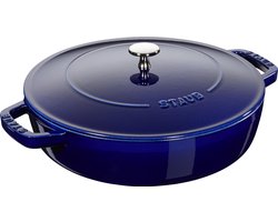 Staub sauteerpan met Chistera drop structure - 28 cm - donkerblauw