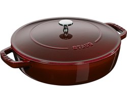 Staub Sauteerpan - met Chistera drop structure - 28 cm - grenadine