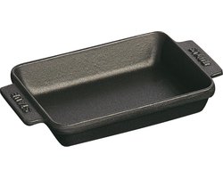 Staub schaal - mini - rechthoekig - 15 x 11 cm - zwart