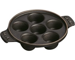 Staub slakkenpan met 6 openingen - zwart