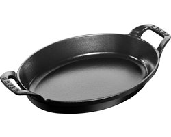 Staub stapelbare schaal - ovaal - 28 cm - zwart