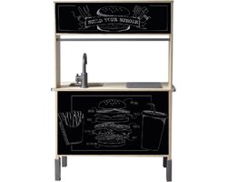 Stckrs |Burger + Fries Bar | Sticker Set | Ikea Düktig speelkeuken