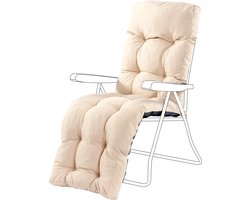 Steamer Ligbedkussens - Getuft Ligstoel kussen - Ligbed Stoelkussen - Zonnebed kussen voor Tuin - Recliner Tuinstoel kussen - 160X50cm
