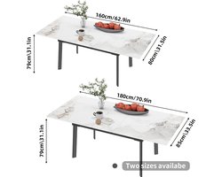 SteeFly® Uitschuifbare eettafel - Eettafels - Tafel - Woonkamer - 150-180cm Glossy Jade