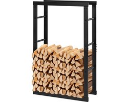 SteeFly® Zwart brandhout rek - Metalen opslagstandaard voor houtblokken - Binnen & buiten - Stapelrek in diverse maten