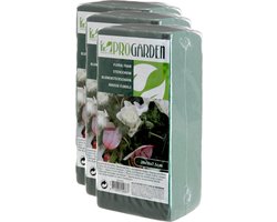 Steekschuim / oase - 3x stuks - nat - rechthoekig - groen - 20 x 10 x 7 cm - bloemstukken maken