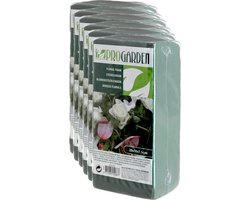Steekschuim / oase - 6x stuks - nat - rechthoekig - groen - 20 x 10 x 7 cm - bloemstukken maken