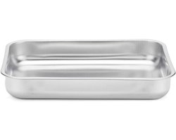 Steel Pan - Braadslede - Oven Gerechten Maken - Antikleef Coating - Rechthoekig - Zilver