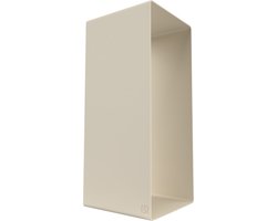 Steellish 3D Zuil Commodus – Sokkel - Plantenzuil – Parel wit – Metaal – 76cm