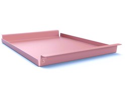 Steellish Dienblad Rechthoek - Tray - Aluminium - Roze - 62x44x5 cm