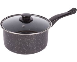 Steel/Sauspan Benson - diverse warmtebronnen - grijs marble - D20 cm - handvat kunststof