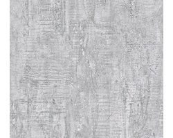 Steen tegel behang Profhome 944265-GU vliesbehang licht gestructureerd in hout look mat grijs 5,33 m2